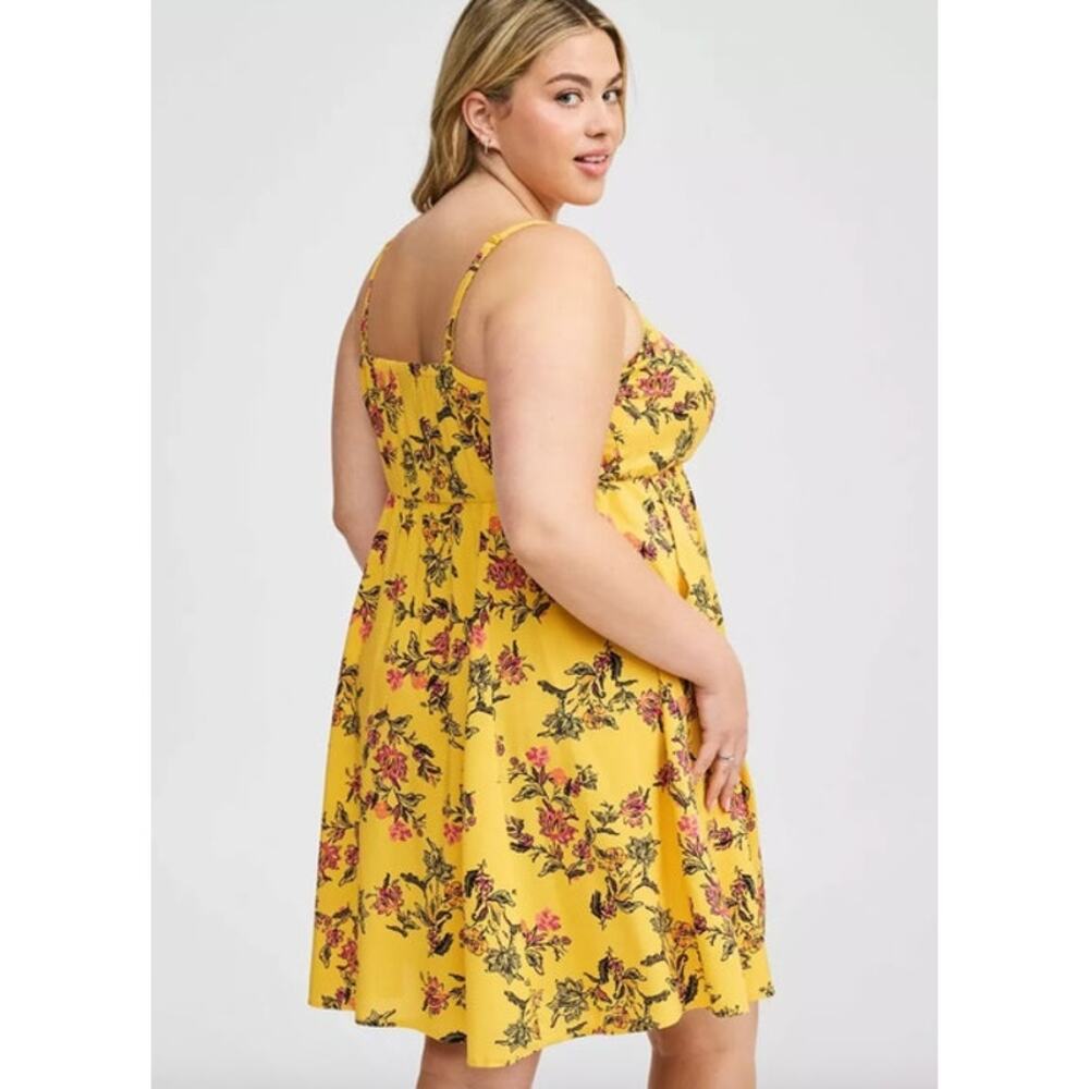 2/$30 TORRID Mini Dress Size 1X / Size 1 Mini Challis Skater - Picture 3 of 11
